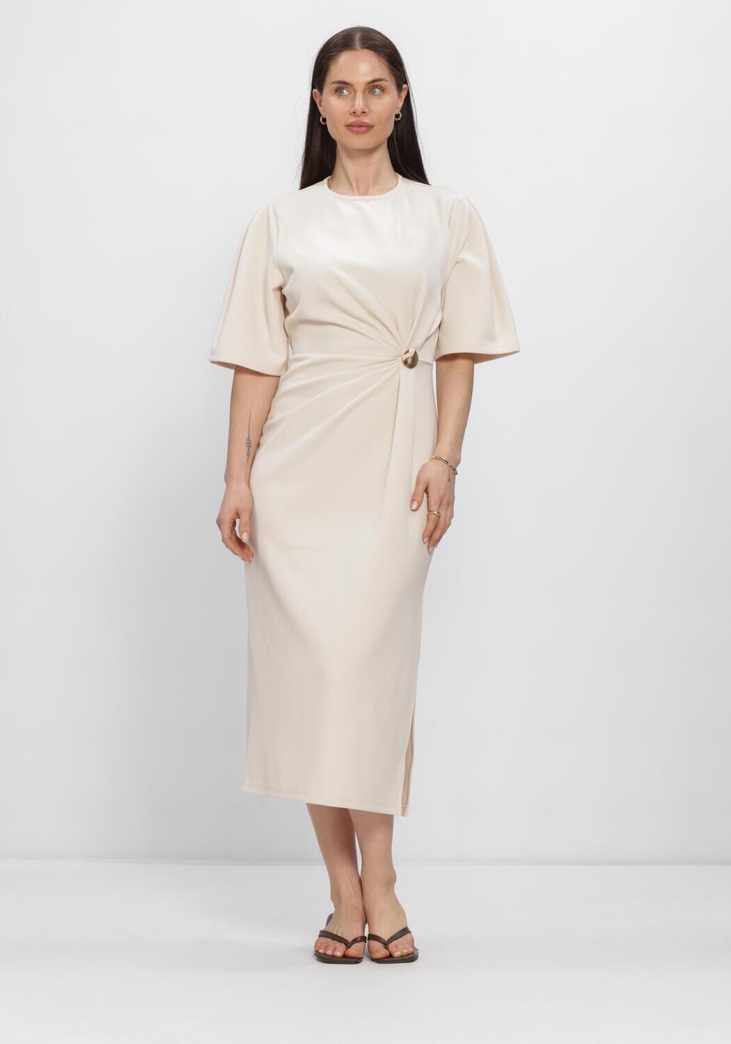 Beige SECOND FEMALE Jurken LIANA DRESS - large