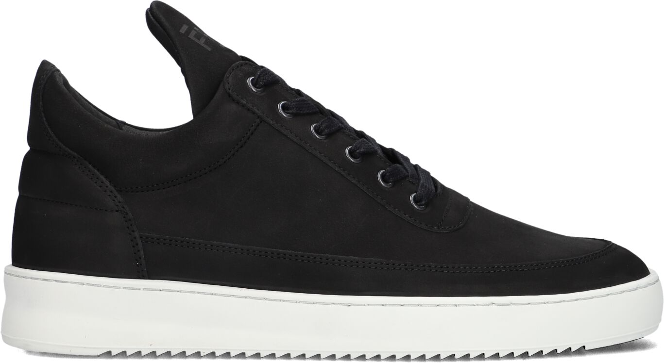 Filling Pieces Lage Sneakers Heren Low Top Rip Basic, Maat: 43, Materiaal: Nubuck, Kleur: Zwart