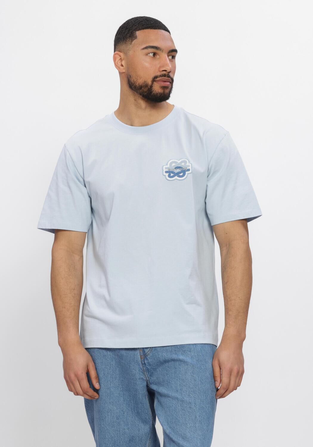 Lichtblauwe FILLING PIECES T-shirt T-SHIRT GOWTU - large