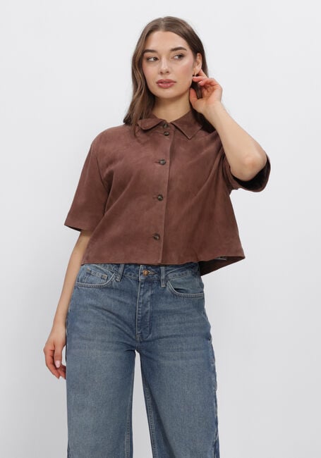 Bruine STUDIO AR Jassen EVELINE GOAT SUEDE - large