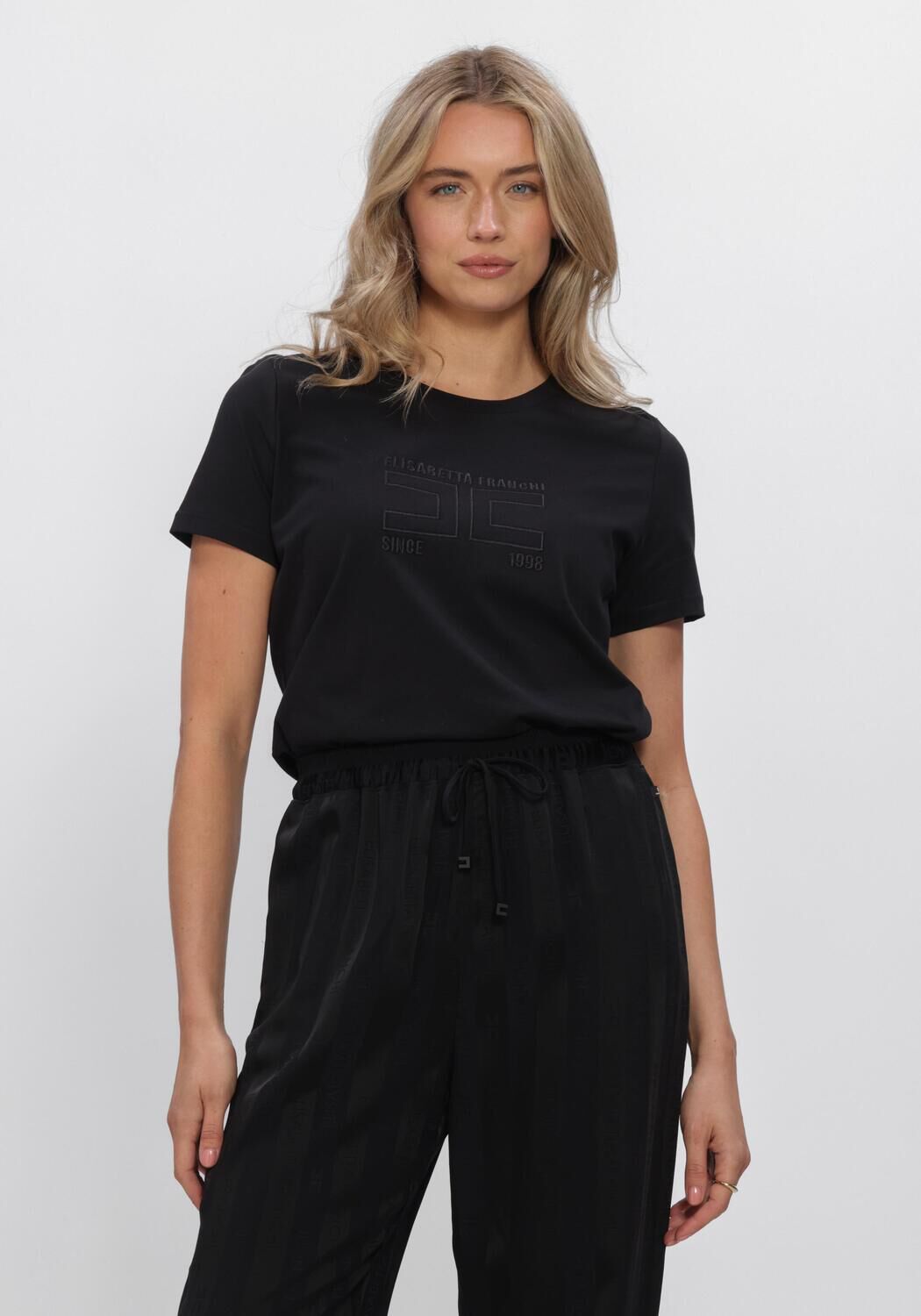 Zwarte ELISABETTA FRANCHI T-shirt MA71G61E2 - large