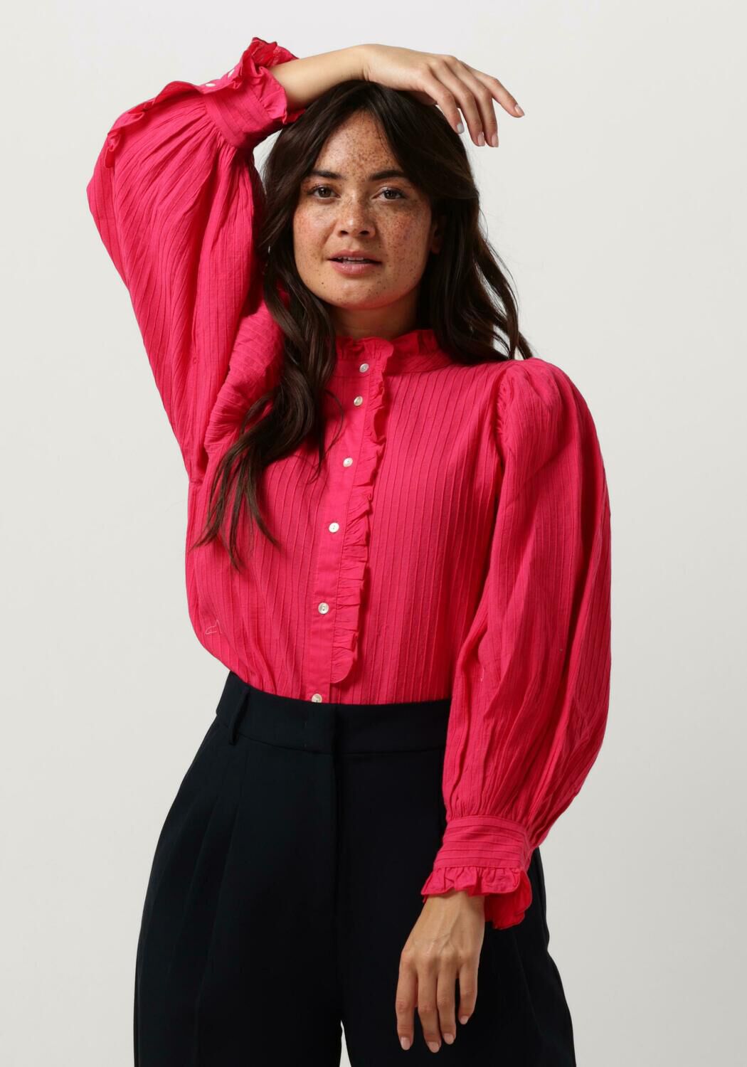 Antik Batik Blouse Dames Avon Blouse, Maat: S, Kleur: Fuchsia afbeelding 1
