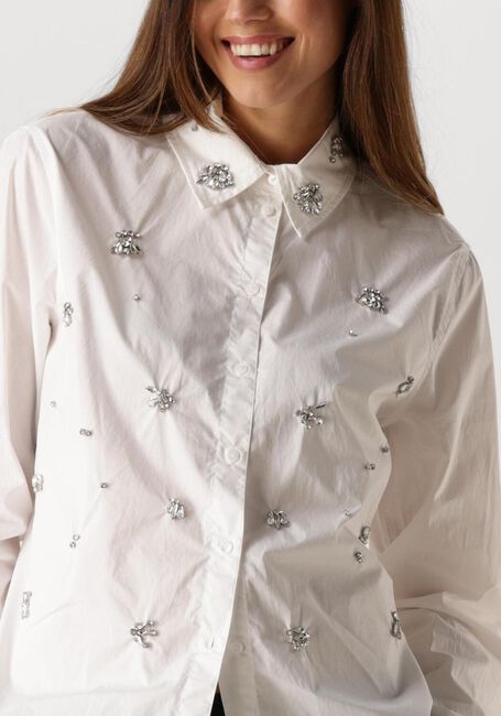 Witte SUMMUM Blouses BLOUSE CRISPY POPLIN DIAMANTS - large