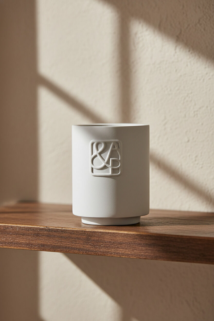 Witte AUGUST & PIERS Geurkaarsen LIBERTINE 90GR - SCENTED CANDLE - medium