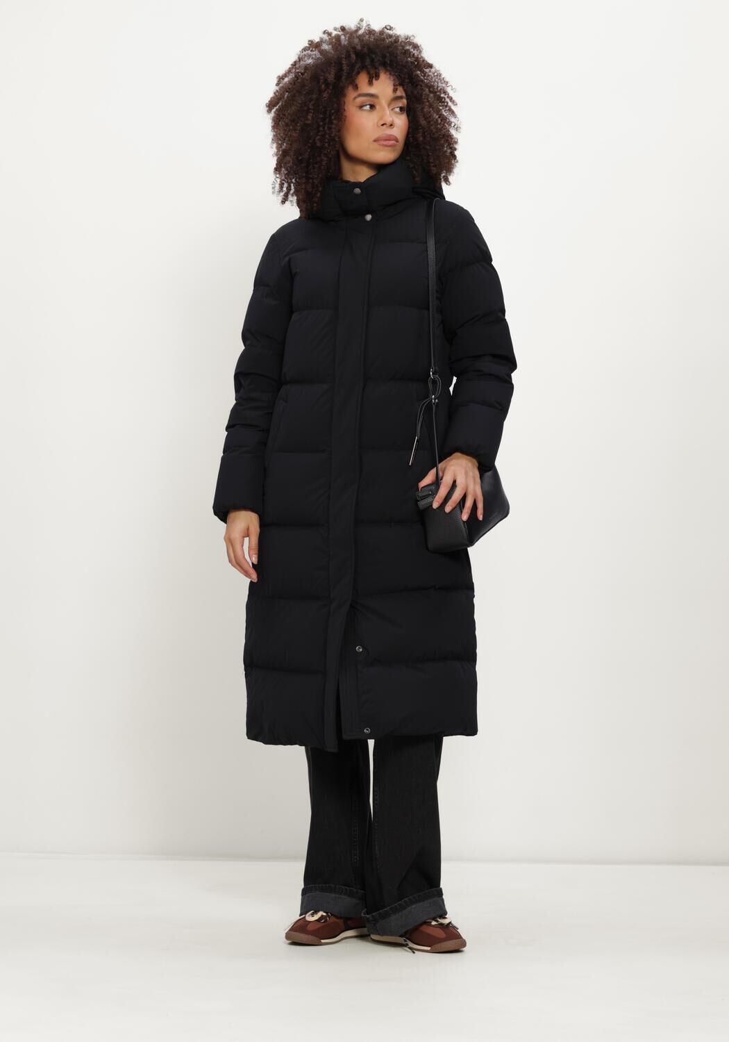Zwarte WOOLRICH Gewatteerde jas MADISON LONG COAT - large
