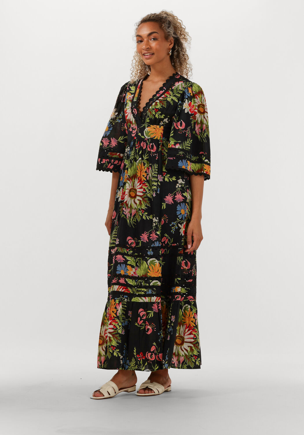 Antik Batik Maxi Jurk Dames Lisa Long Dress, Maat: L