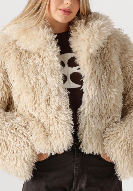 Beige SECOND FEMALE Teddy jas OPHIE JACKET - large