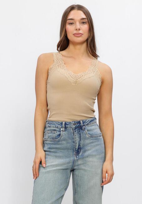 Beige ROSEMUNDE Top BERNADINE SL REGULAR V-NECK TOP - large