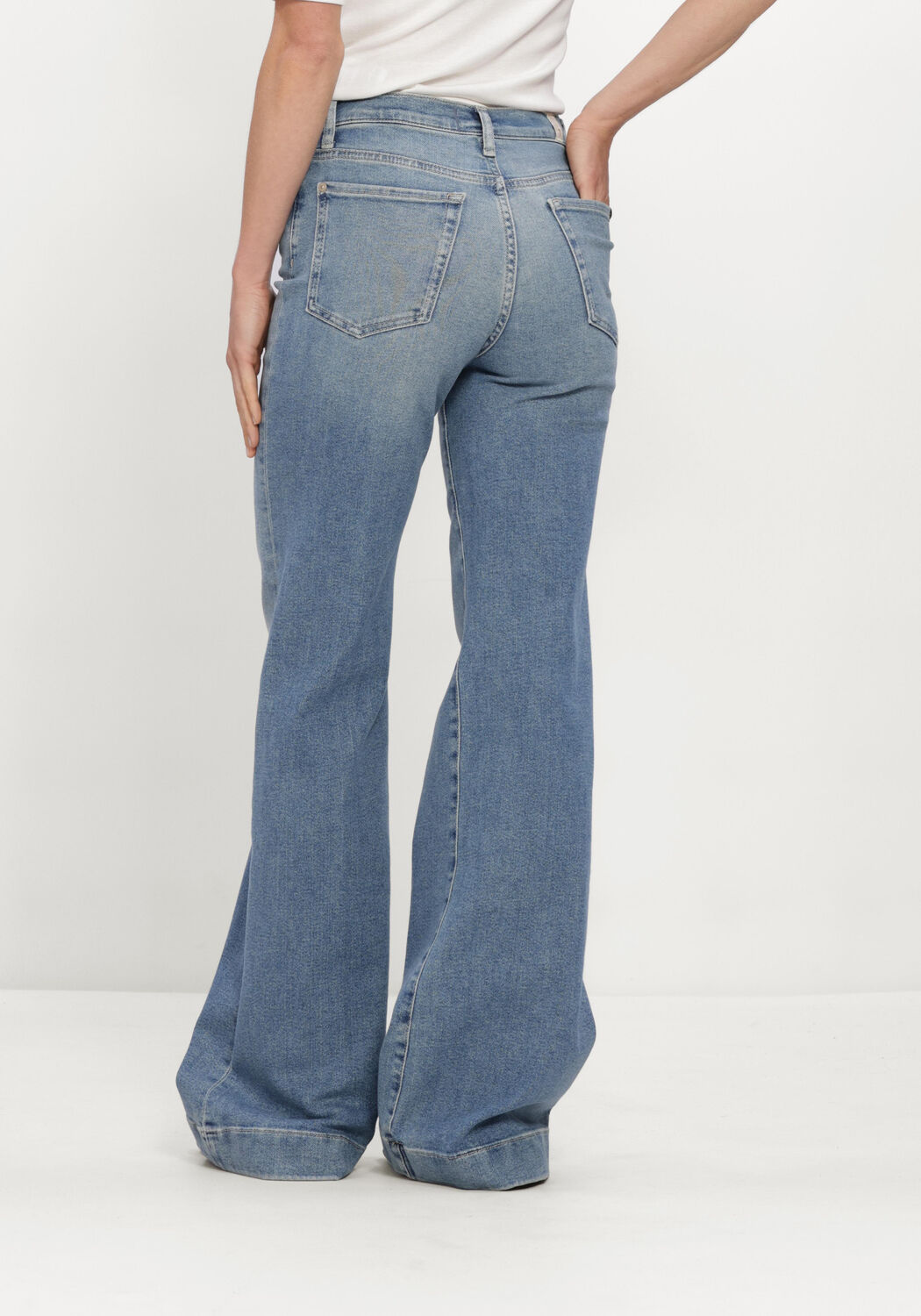 Blauwe 7 FOR ALL MANKIND Wide jeans MODERN DOJO AQUASHADE - large