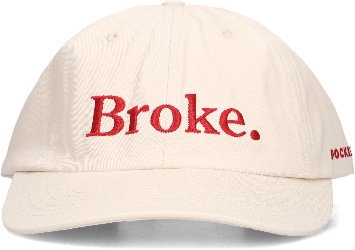 Pockies Pet
Heren Broke Dad Cap, Materiaal: Katoen, Kleur: Creme afbeelding 1