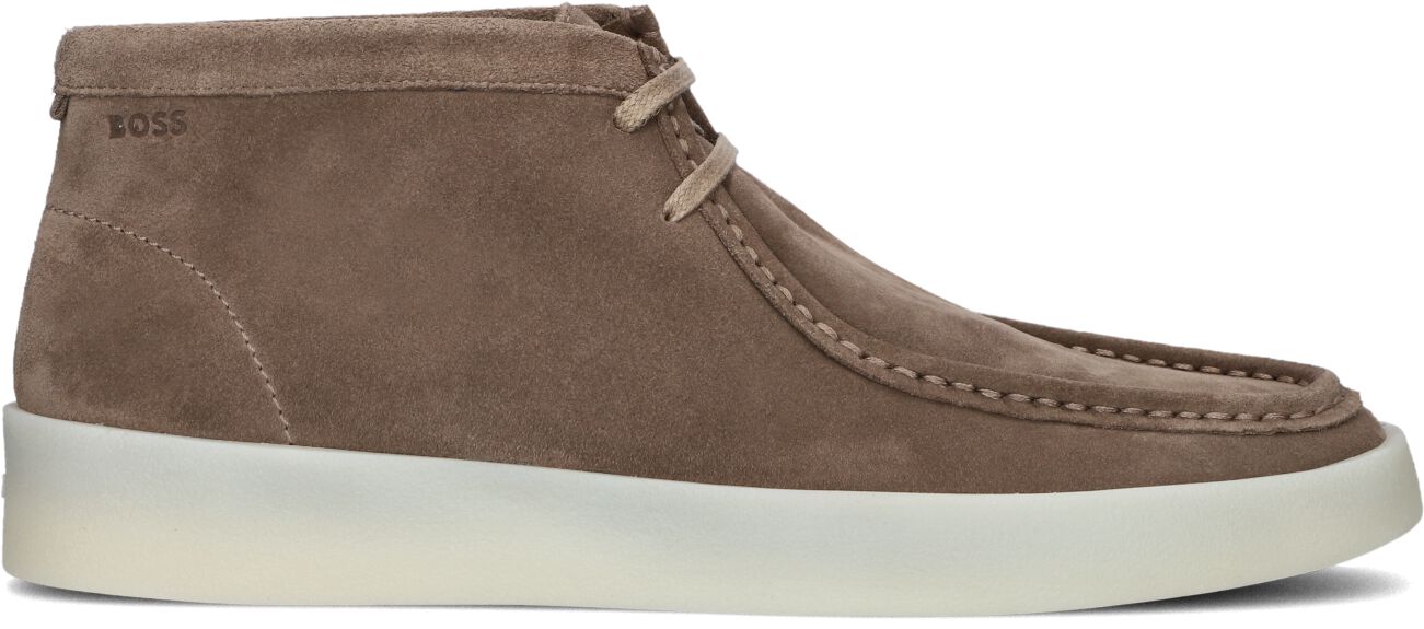 Boss Lage Sneakers Heren Clay Desb, Maat: 46, Materiaal: Leer, Kleur: Beige
