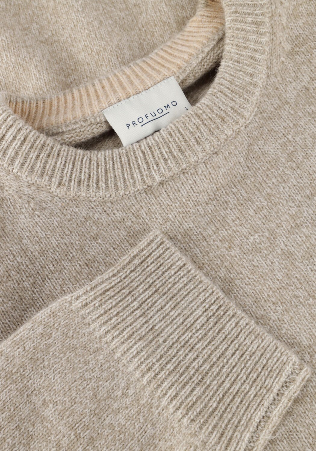 Groene PROFUOMO Trui PULLOVER CREW NECK - large