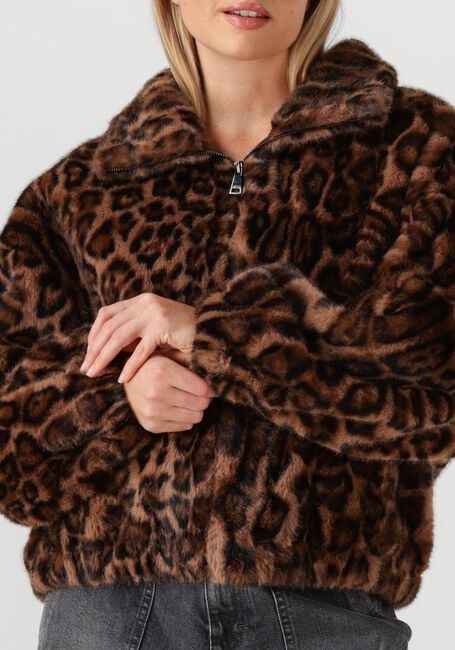 Bruine ALTER EGO Faux fur jas ALLY - large