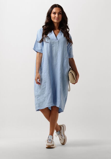 Blauwe PENN & INK Midi jurk S24Z665LTD - large