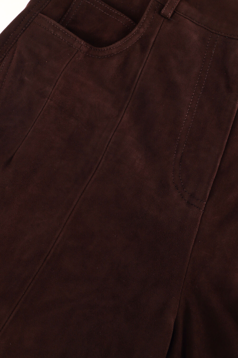 Bruine IBANA Wijde broek PARLA SUEDE - large