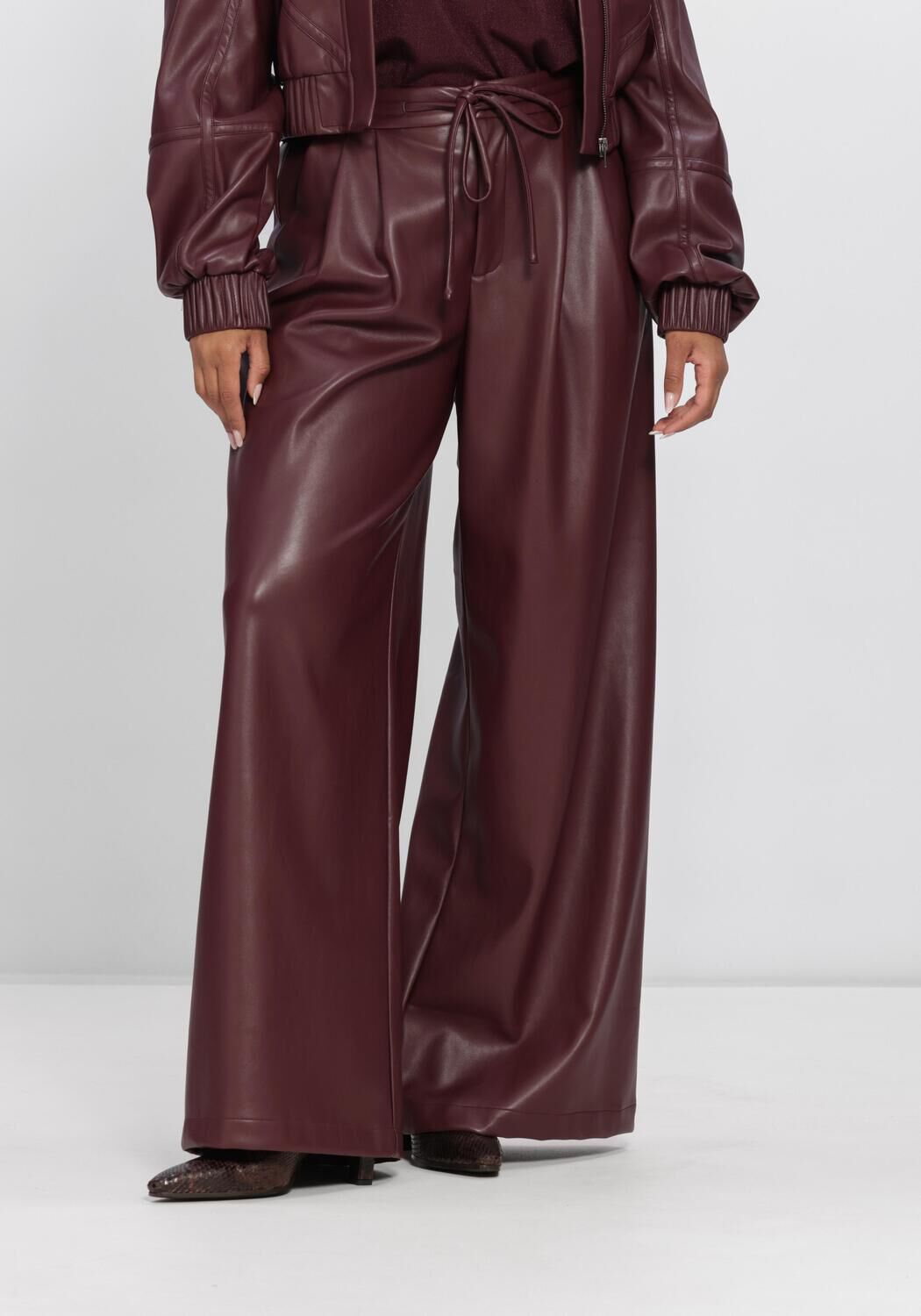 Bordeaux AMAYA AMSTERDAM Wijde broek THORNE PANTS - large