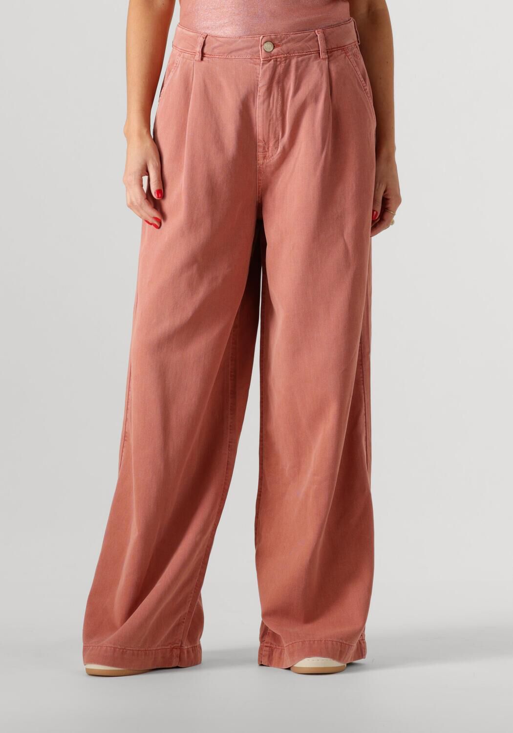 Summum Pantalon Dames Wide Leg Pant Sway Tencel, Maat: 40, Kleur: Roze afbeelding 1
