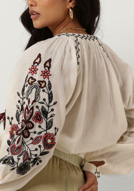Gebroken wit SUMMUM Blouses TOP SUSHI VOILE EMBROIDERY - large