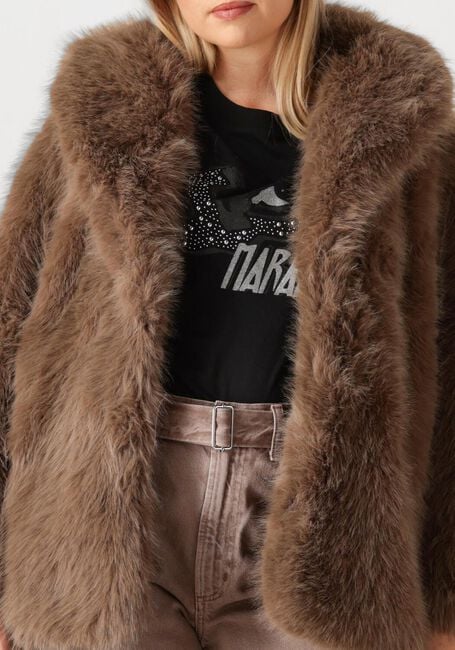 Taupe ALTER EGO Faux fur jas HARPER - large