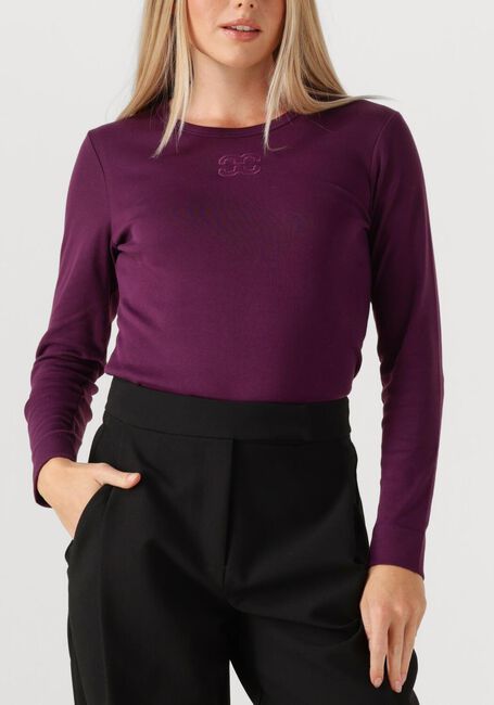 Paarse CO'COUTURE Top GRANNY EMBROIDERY TEE - large