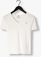 Ecru TOMMY HILFIGER T-shirt NEW SLIM CODY V-NECK SS - medium