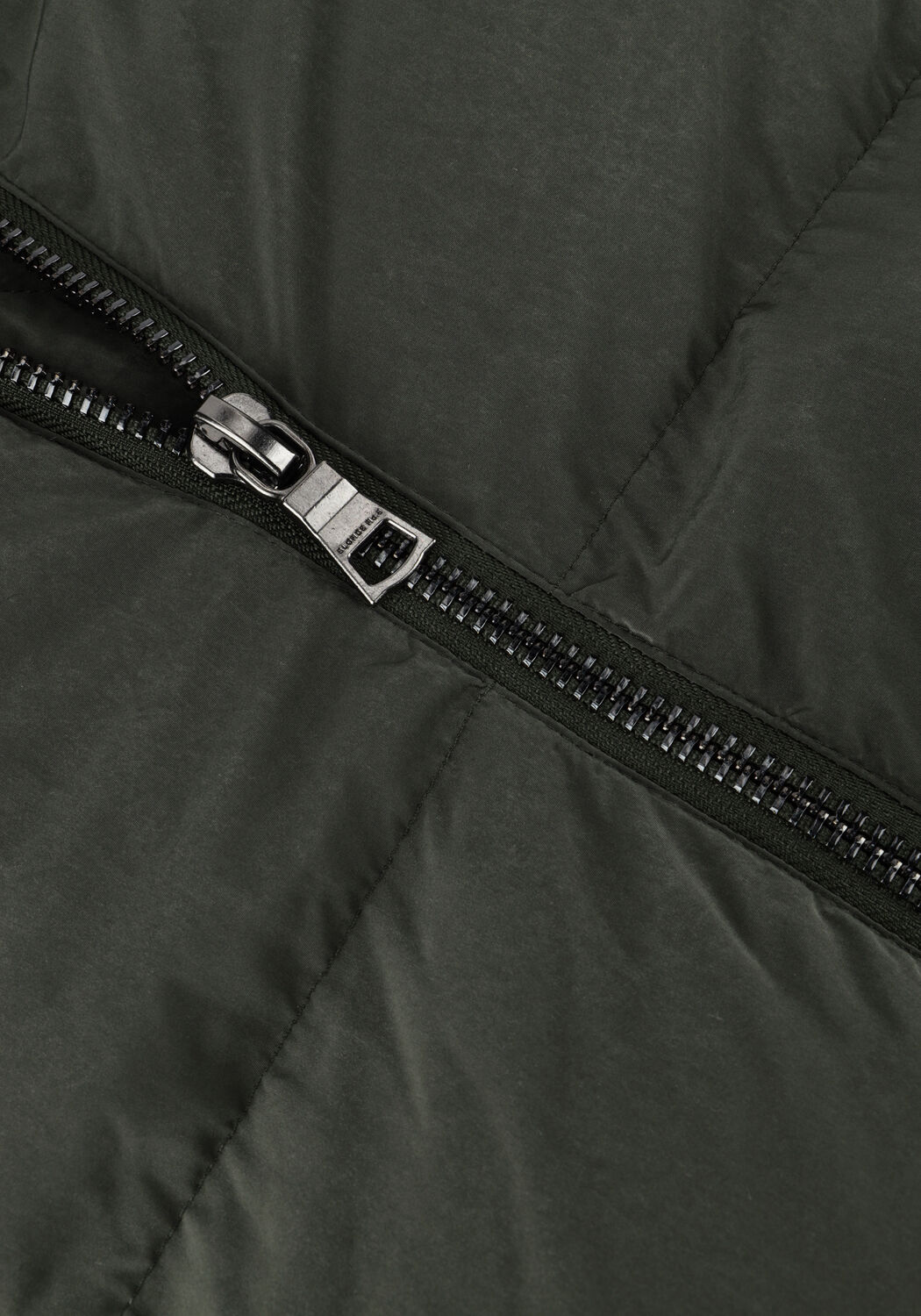 Khaki BLONDE08 Gewatteerde jas LANG DOORGESTIKTE JAS - large