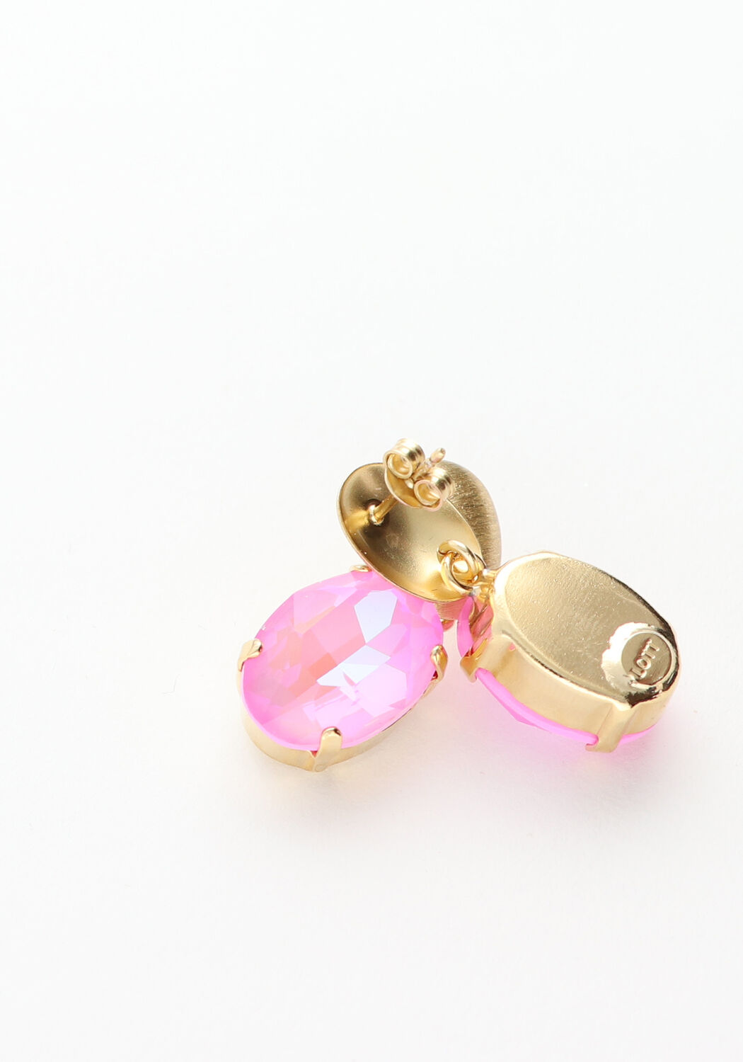 Roze LOTT. GIOIELLI Oorbellen SW OVAL STRASS PENDANT M - large