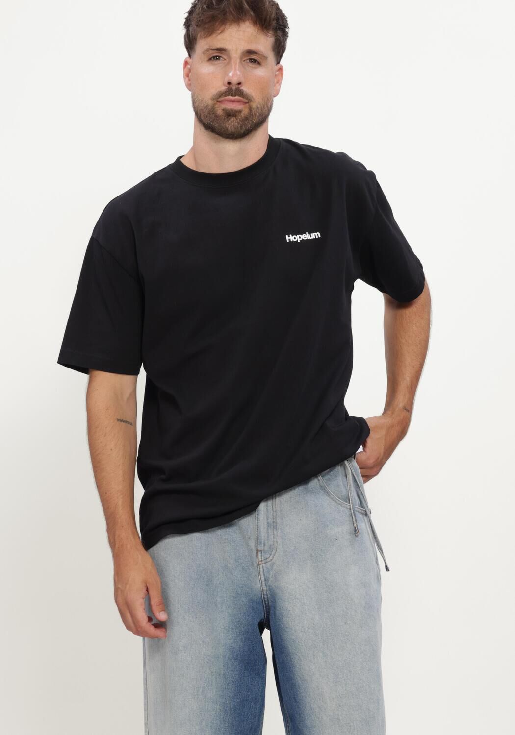 Zwarte HOPEIUM T-shirt FUCKING AMZING TEE S/S BLACK - large