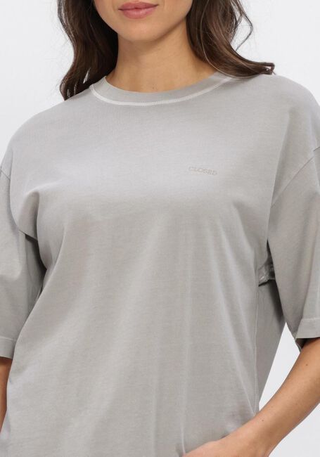Lichtgrijze CLOSED T-shirt RELAXED T SHIRT - large