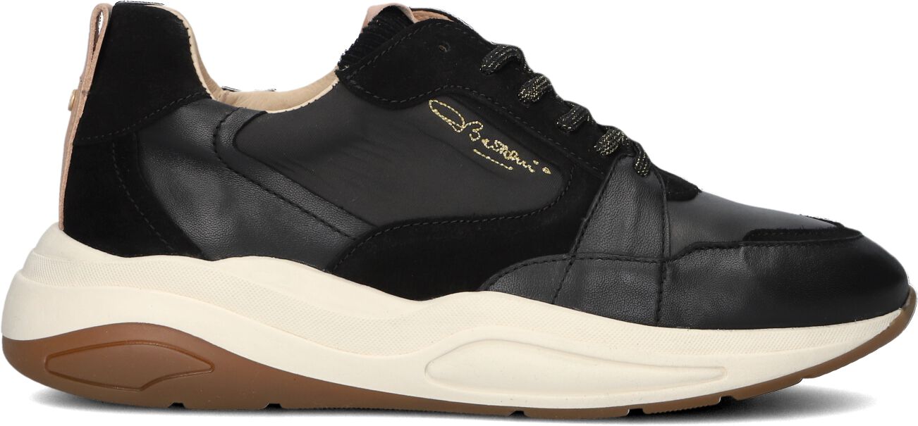 Fred de la Bretoniere Lage Sneakers Dames Flame Gaia Combi, Maat: 38, Materiaal: Leer, Kleur: Zwart