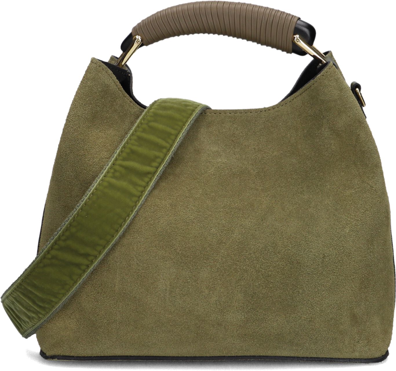 Viamailbag Viamailbag Handtas Dames Joelle Suede, Materiaal: Suède, Kleur: Khaki