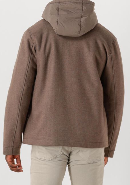 Bruine WOOLRICH Jack KNITTED WOOL SHIRT JACKET - large