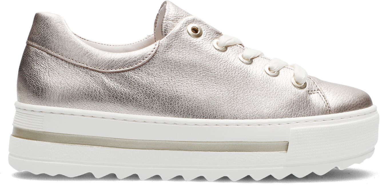 Gabor Lage Sneakers Dames 496, Maat: 38,5, Materiaal: Leer, Kleur: Goud