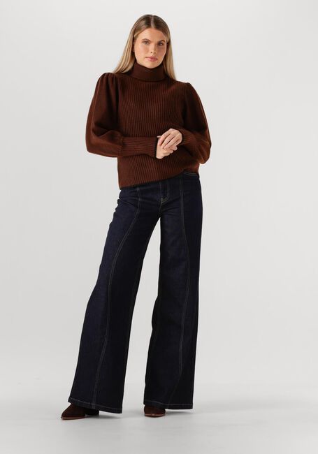 Bruine CO'COUTURE Trui ROW PUFF RIB ROLLNECK - large