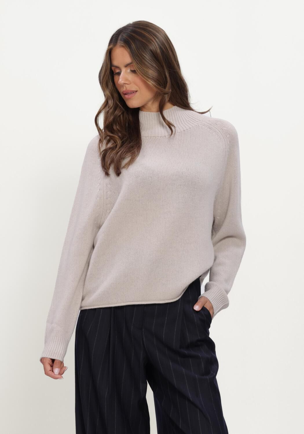 Creme LUISA CERANO Trui TURTLENECK AUS KASCHMIR-MIX - large