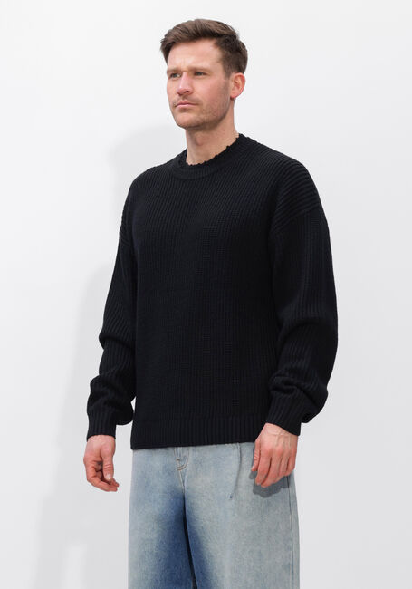 Zwarte NEW AMSTERDAM SURF ASSOCIATION Trui BIG LOGO CREWNECK - large