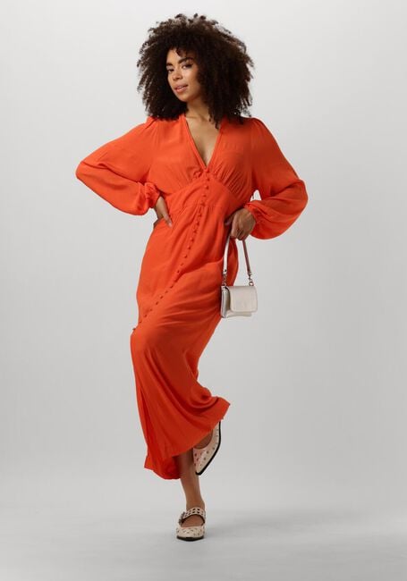 Oranje SECOND FEMALE Maxi jurk EMUANUELLE SLIM DRESS - large