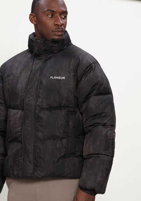 Zwarte FLANEUR Gewatteerde jas LOGO PUFFER JACKET - large