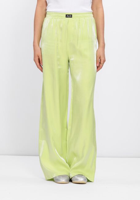 Gele ALIX THE LABEL Broeken LADIES WOVEN MIX SHINE PANTS - large