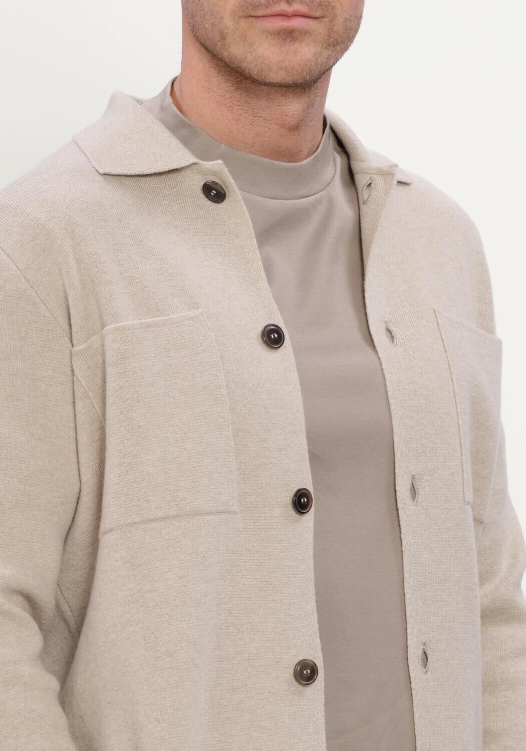 Beige VALENZA Polo HEAVY SUPIMA OVERSIZED T-SHIRT - large
