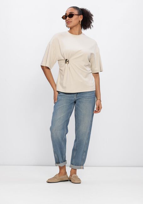 Beige SECOND FEMALE Top ENORA BROOCH TEE - large