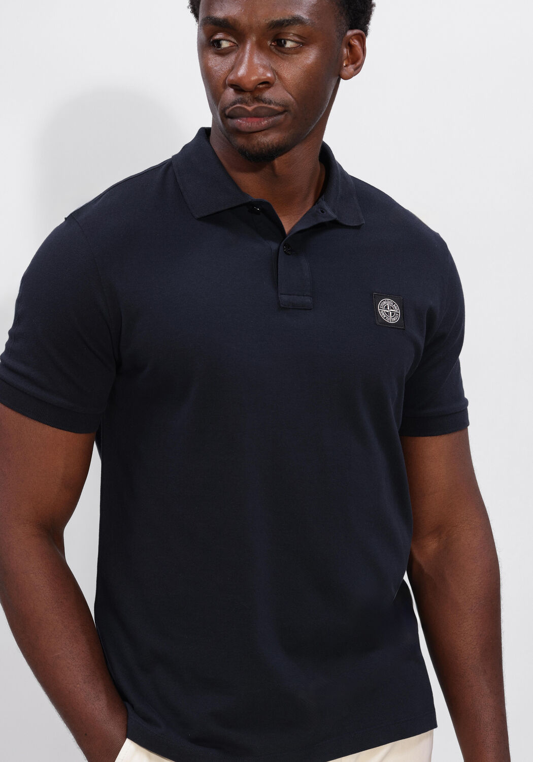 Donkerblauwe STONE ISLAND Polo SS POLO S0017 - large