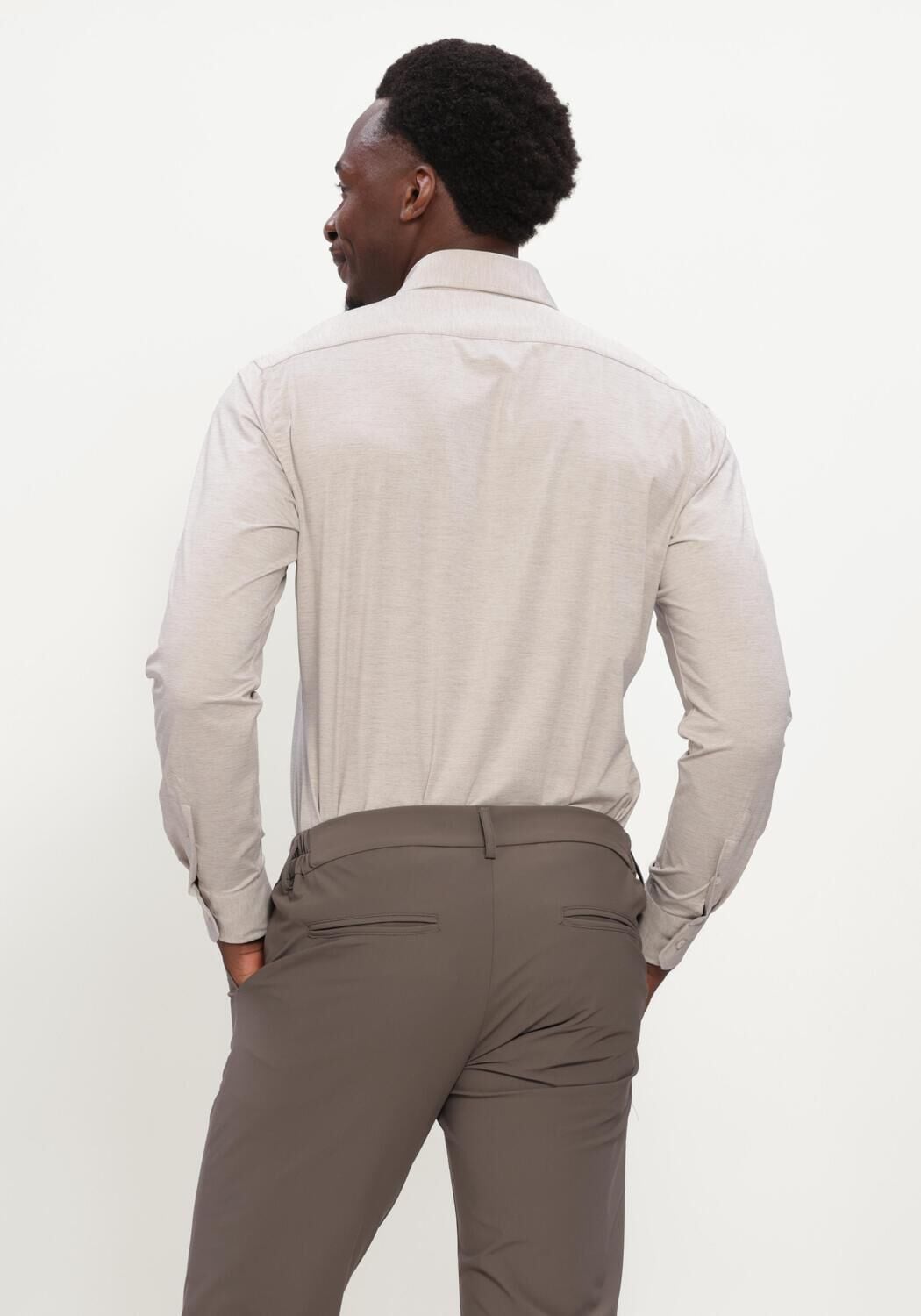 Beige XACUS Casual overhemd ACTIVE SHIRT 520ML - large