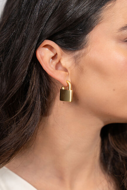 Gouden LOTT. GIOIELLI Oorbellen CL EARRING PADLOCK S (BRASS) GOLD - large