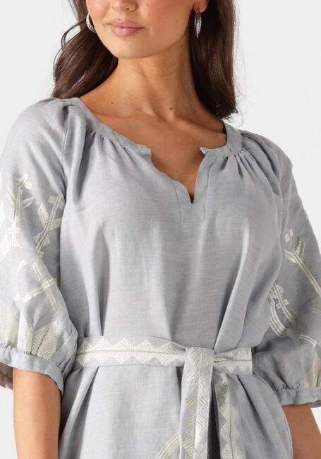 Lichtgrijze GREEK ARCHAIC KORI Maxi jurk 230654 - large