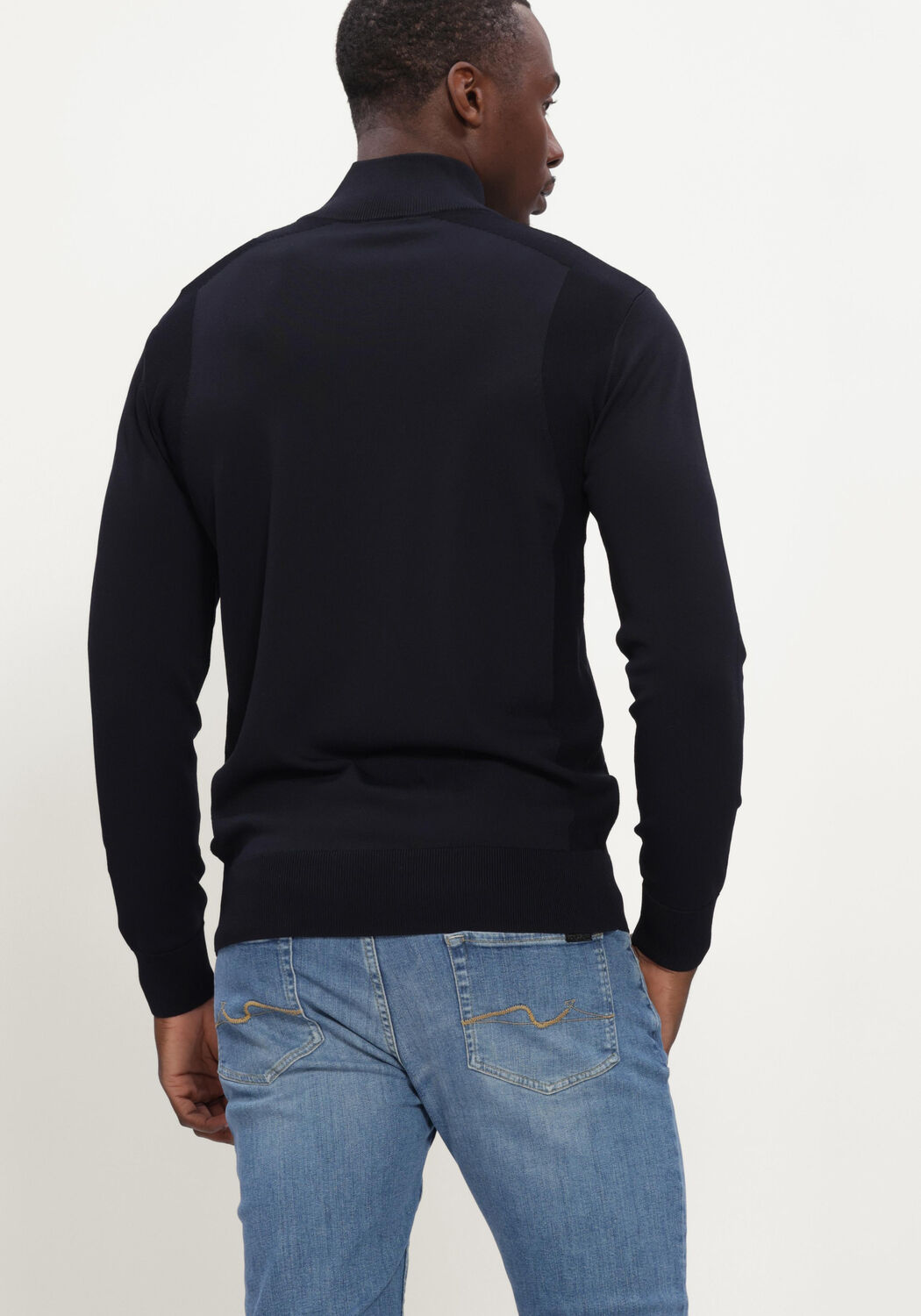 Donkerblauwe GENTI Truien/vesten TURTLE ZIP LS - large