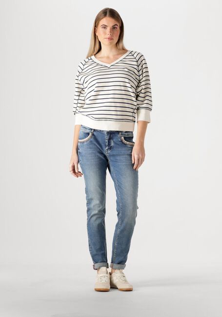 Blauwe MOS MOSH Sweater MMMAGGIE STRIPE SWEATSHIRT - large