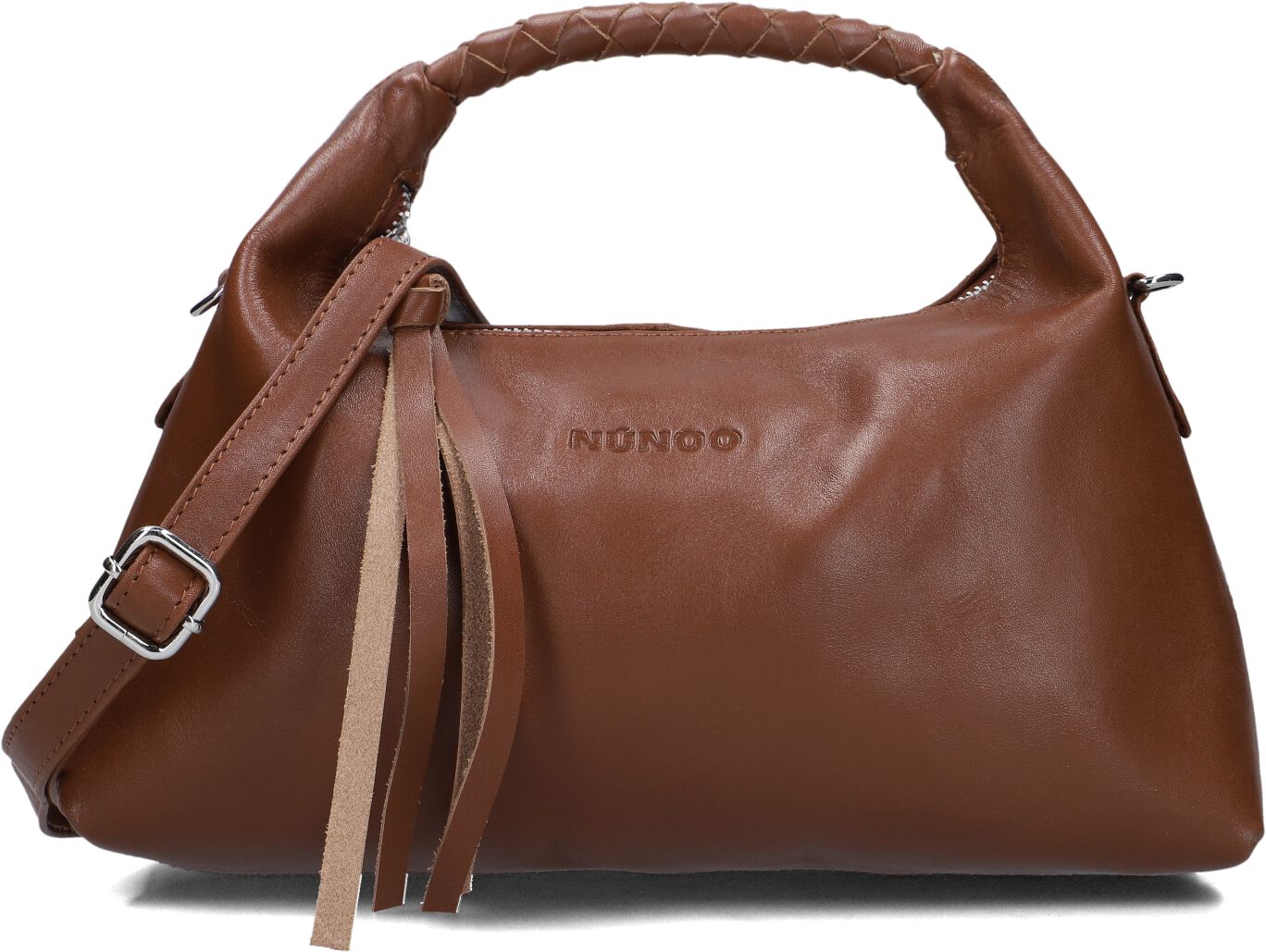 Núnoo Schoudertas
Dames Dandy River, Materiaal: Leer, Kleur: Bruin afbeelding 1