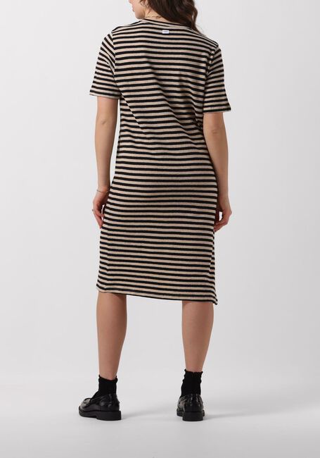 Zwarte PENN & INK Midi jurk DRESS STRIPE - large