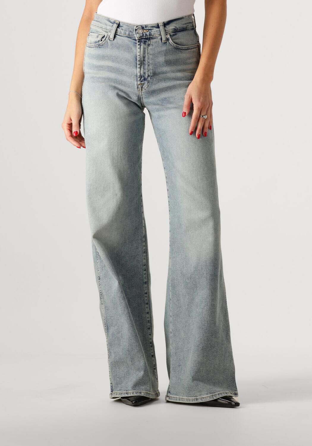 7 for all Mankind Wide Jeans Dames Lotta Amuse Me, Maat: 25, Kleur: Lichtblauw